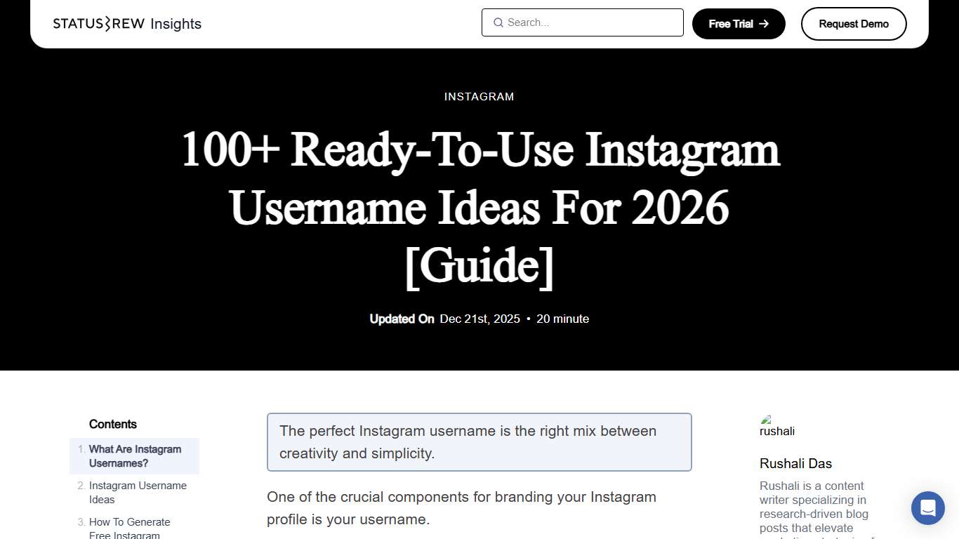 100+ Ready-To-Use Instagram Username Ideas For 2026 [Guide]